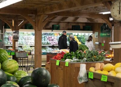 person shopping at an amish farmers marketing in amish country, PA